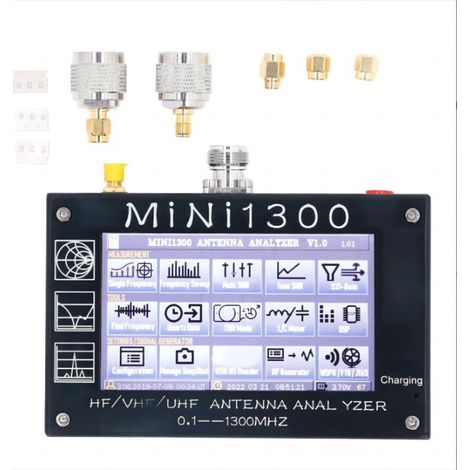 Mini 1300 Vektornetzwerkanalysator, tragbares 1,3-GHz-HF-Stehwellenmultimeter, multifunktionaler Vektorantennenanalysator