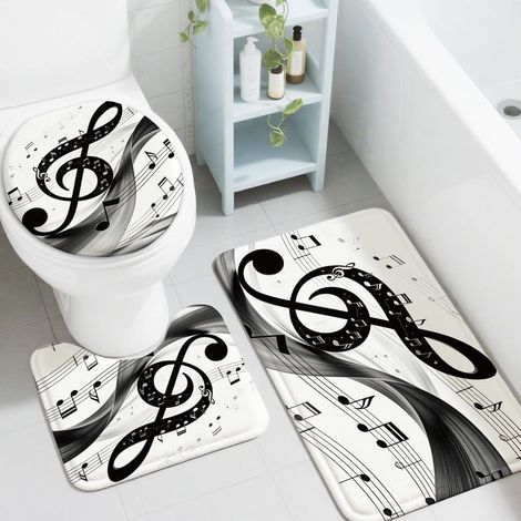 Ensemble Tapis de Bain 3 Pièces, Notes De Musique (1/5)