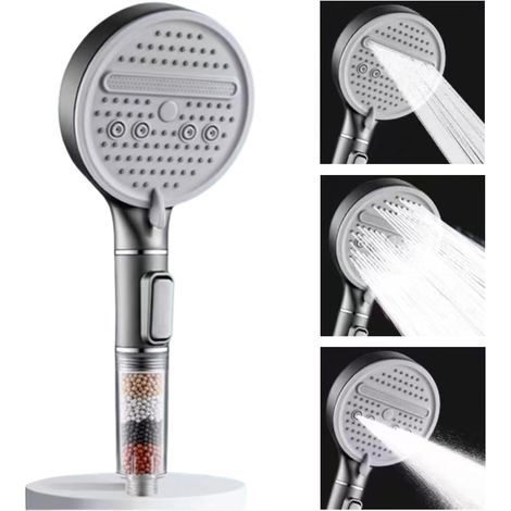 Doccia a filtro con grande pannello per bagno e uso domestico (grigio scuro) (1/4)