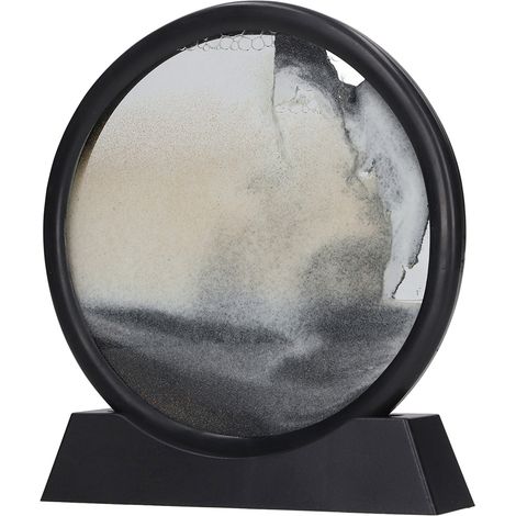 Tableau de sable mouvant 18 cm (7 pouces) - Décoration relaxante - Peinture de sable mouvant 3D - Noir (1/5)