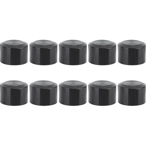 10 pezzi neri piatti in alluminio CNC copri bulloni testa cilindro moto tappi superiori viti motore tappi universali per motore trasmissione telaio grande 11mm-14.6mm / 0.43-0.57in. (1/4)