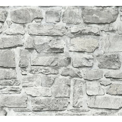 Papier peint effet pierre 363701-GU, gris mat beige, 5,33 m² (1/5)