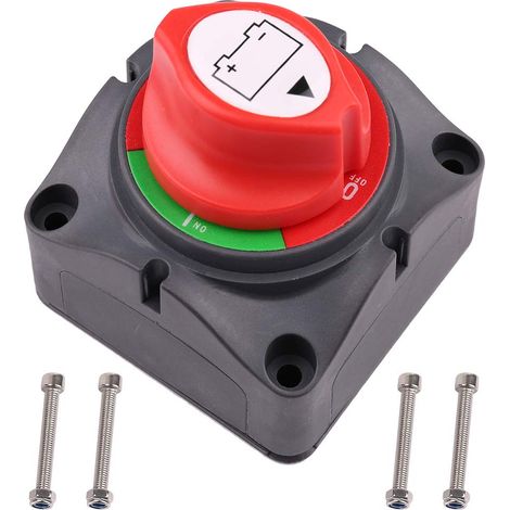 Interrupteur d'isolement de batterie, isolateur de puissance de batterie 12V 600A de haute qualité, disjoncteur principal, interrupteur à deux étages, convient aux camping-cars et aux yachts H484. (1/5)