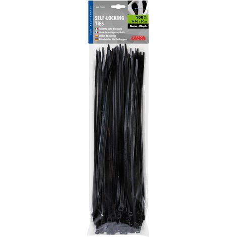 Fascette fermacavo 100 pz - 30 cm - Nero