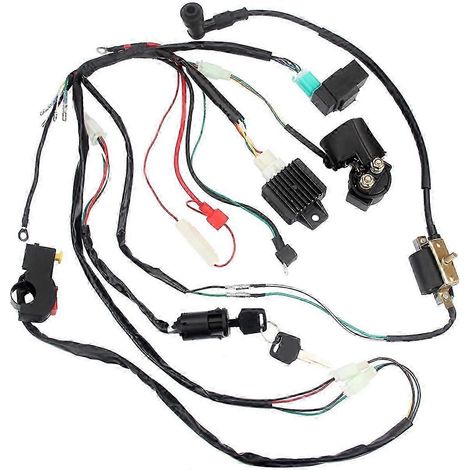 Faisceau de câblage, kit de bobine d'allumage CDI pour quad électrique 50cc, 70cc, 90cc et 110cc, véhicule complet (1/5)