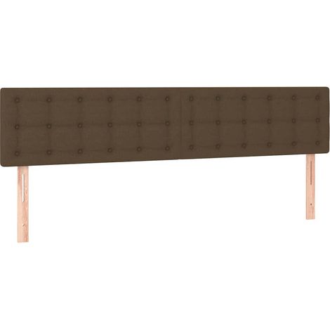 Maison Exclusive - Cabeceros tela marrón oscuro 180x5x78/88 cm (1/5)