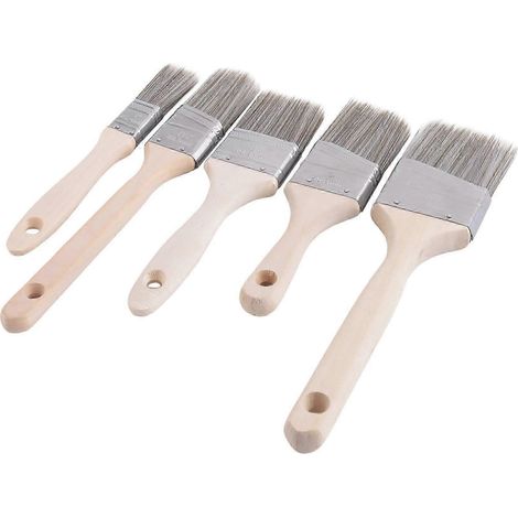 Ensemble de pinceaux - Compatible avec toutes les peintures, revêtements et teintures à base de latex. Convient pour peindre les murs, les armoires, les clôtures et cirer les meubles. HF (1/5)