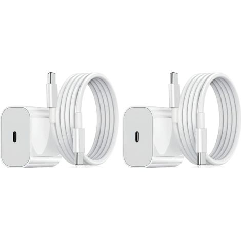 Chargeur pour Samsung - Chargeur rapide 25 W USB-C - Adaptateur + câble 2 m Blanc (1/3)