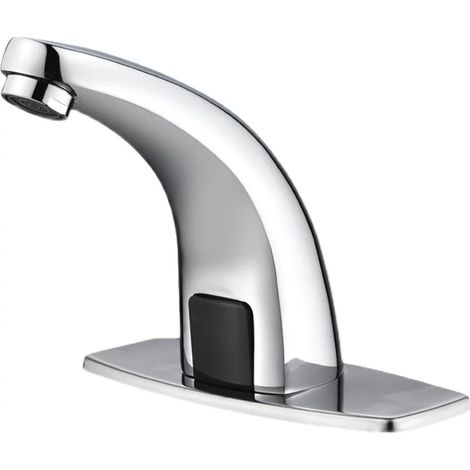 Robinet de lavabo à capteur infrarouge automatique, corps en cuivre avec revêtement PVD, robinet de salle de bain moderne (1/5)