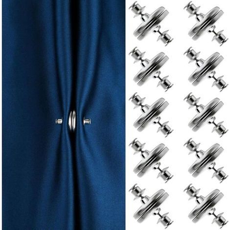Set di 10 paia di magneti metallici per tende, ideali per tenere chiuse le tende in casa, in camera da letto, ecc. (1/5)