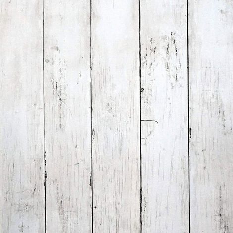 Papier peint autocollant bois blanc – 60 x 45 cm – Vintage – Facile à appliquer (1/5)