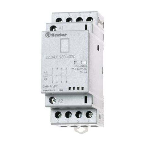 Finder 22.34.0.230.4620 Contactor eléctrico carril DIN 35 mm