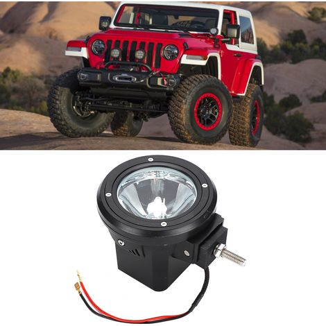 Projecteur de toit avant HID pour pare-chocs, lampe de recherche pour la pêche et les aventures, 12-24 V, 55 W, 10 cm (4 pouces), noir (1/5)