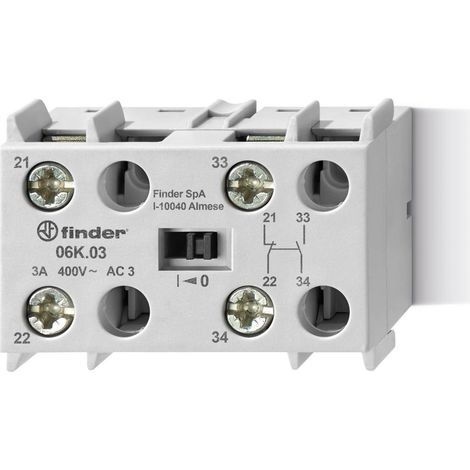 Module auxiliaire 1NO + 1NC 2A 400V AC15 pour 6K04 FINDER 06K03