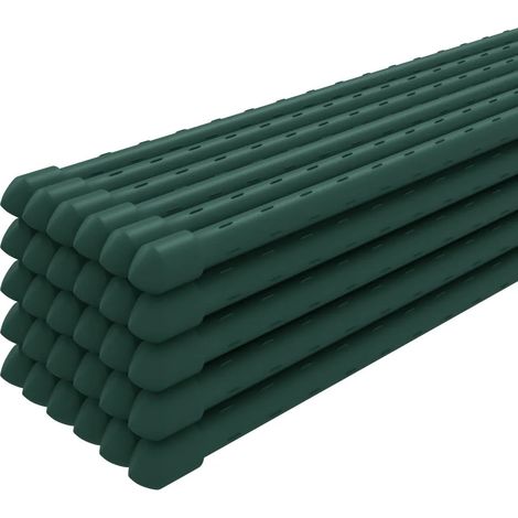 Set di 30 paletti per piante da giardino 1,1 x 180 cm supporto stabile per frutta e verdura in acciaio verde 020046625