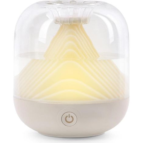 Mini USB rechargeable humidifier, air purifier for bedroom and office, white 700 ml (1/4)