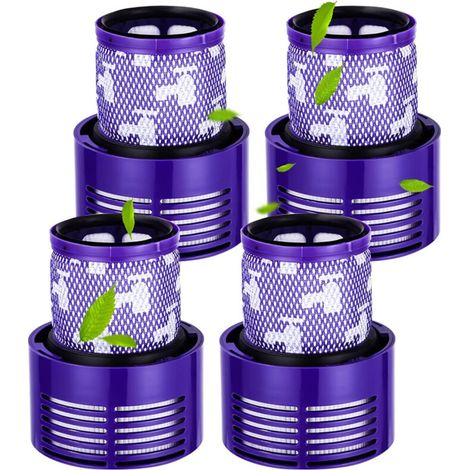 Lntyq 4 filtres pour Dyson V10, filtres pour Dyson Cyclone V10 série SV12, pour aspirateurs, V10 Absolute, V10 Animal, V10 Total Clean, lavables, numéro de remplacement DY-969082-01