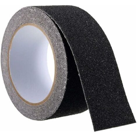 Ruban Antidérapant Adhésif, Bande Anti-Glissante Mat avec Bonne Viscosité et Aucun Résidu pour l'Usage Intérieur et Extérieur, Escaliers, Tapis (Largeur: 5cm x Longueur: 5m, Noir) (1/5)