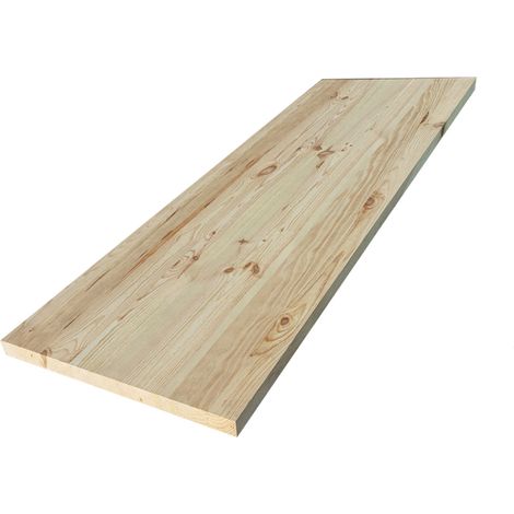 Plateau de table bois massif pin rustique 200x80 cm – Épaisseur 34 mm – Panneauté – Facile à entretenir et à découper (1/5)