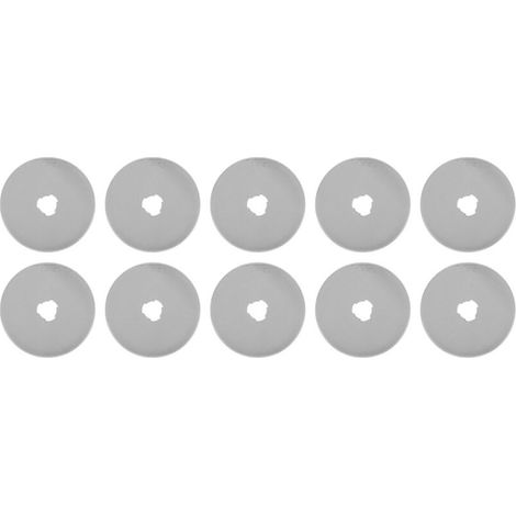 Jeffergarden Kit de 10 lames de rechange rondes à rouleau pour couteau, accessoires pour outils à main rotatifs, 45 mm (1/5)