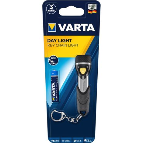 VARTA Linterna LED, Day Light Key Chain, linterna llavero, incl. 1x AAA
