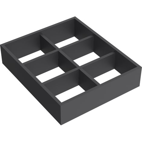 Salgar Schubladen-Organizer 6 Lücken NEGRO 273 x 332 x 70 mm (1/2)