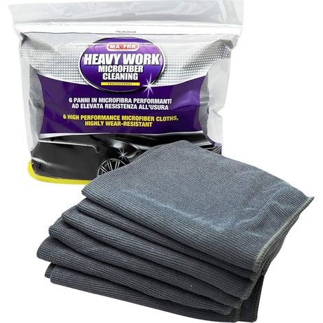 PANNO IN MICROFIBRA PER AUTOVETTURE 'HEAVY WORK' cm 60 x 40 - cf. da 6 panni  - MA-FRA