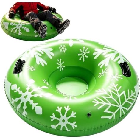 Pneu de luge à neige en PVC épais - 90 x 90 cm - Tube à neige gonflable (1/5)