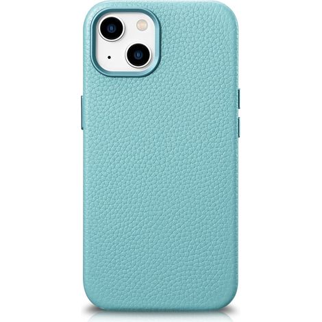 iPhone 14 Plus Magnetische Lederhülle mit MagSafe Litschi Premium-Lederhülle Grün (1/5)
