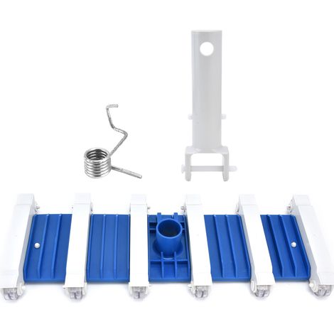 Tête d'aspirateur de piscine flexible, robuste et multifonctionnelle, avec roues et brosse latérale pour nettoyage manuel (1/5)