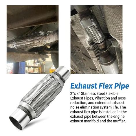 Tuyau d'échappement flexible, tuyau d'échappement, tuyau ondulé acier inoxydable (1/4)