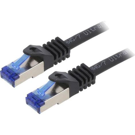Cable reseau RJ45 male S-FTP Cat 6a noir - 0.25m