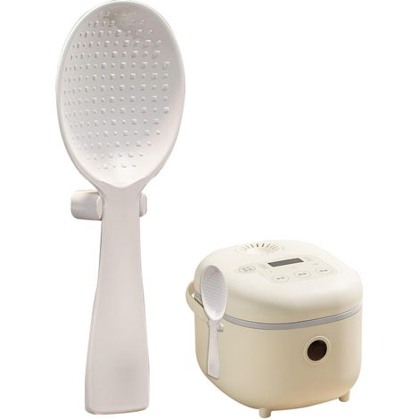 Cuillère à riz Pelle à riz en plastique Spatule à riz Design ergonomique, antiadhésif et résistant aux rayures pour cuiseur à riz, polyvalent pour œufs brouillés, fromage et plus (1/5)