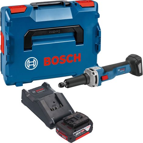 Bosch GGS 18V-23 LC Smerigliatrice diritta professionale a batteria 18 V senza spazzole + 1x batteria ricaricabile 5,0 Ah + caricabatterie + L-Boxx