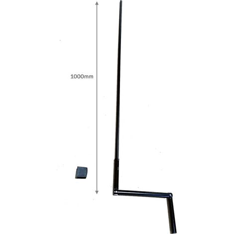 Manivelle Volet Roulant Complète 1,3m SELECTALU - Ø12mm - Noire (1/3)
