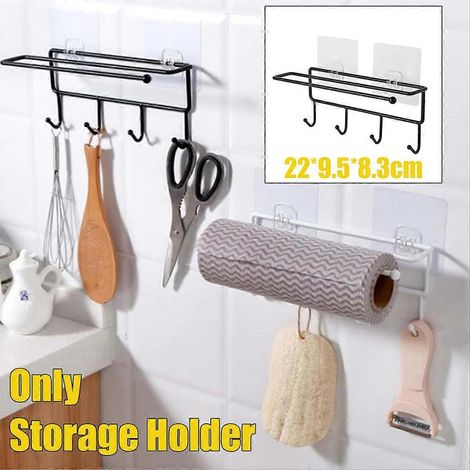 Porte-rouleau de papier toilette, porte-serviettes, barre, armoire, support pour torchons, étagère, porte-papier toilette (1/2)