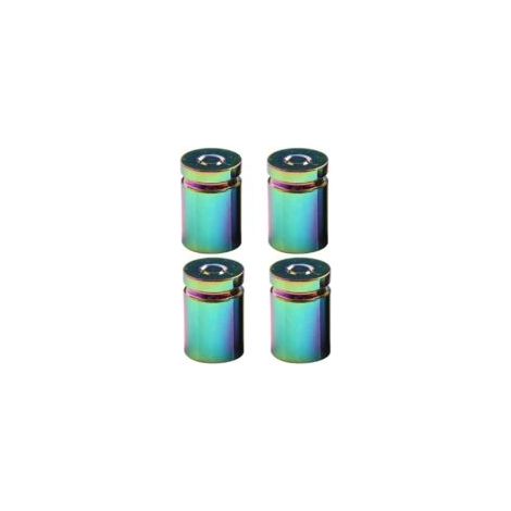 Ensemble de 4 bouchons de valve pour pneus de voitures, vélos et motos.Mion, vélo, multicolore (1/2)