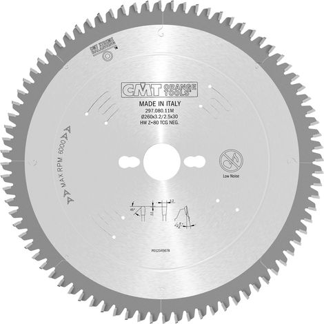 297.080.11M SIERRA CIRCULAR D=260X3.2/2.5X30 Z=80 TCG (1/5)