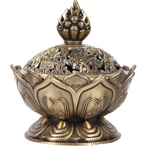 Brûle encens rétro à reflux de fumée pour décoration de maison artisanal élégant pour ambiance relaxante (1/5)