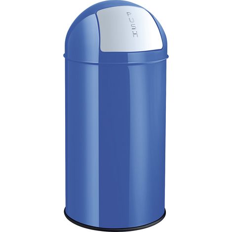 helit, Poubelle à poussoir, acier, fermeture automatique, (1/2)