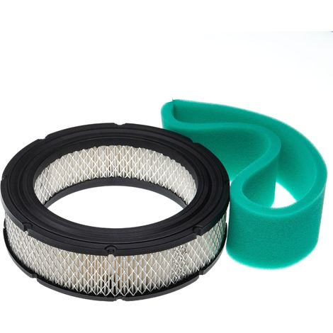 vhbw 1x Schaumfilter, 1x Papierfilter kompatibel mit Briggs & Stratton Vanguard 543477-2130-G1 Rasentraktor - 2-tlg. Filter-Set