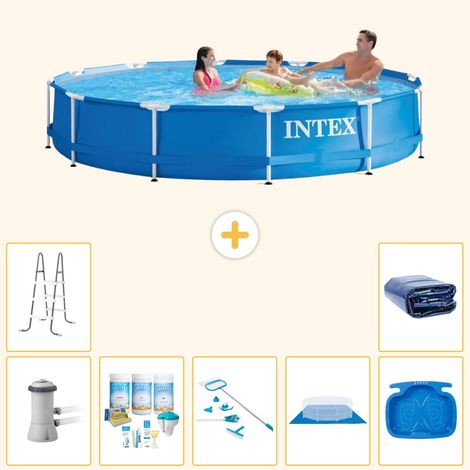 Intex Piscine Tubulaire Ronde - 366x76 cm - 8-pièces S20486 (1/5)