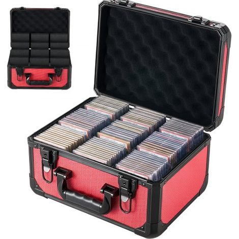 Boîte de Rangement Carte Gradée 96 PSA 3 Rangées Mallette à Serrure,pour Cartes de Sport et Collection,Capacité 76 SGC 68 BGS 348 Toploaders 999+ Cartes en Vrac,avec 2 Clés,12 Séparateurs (1/3)