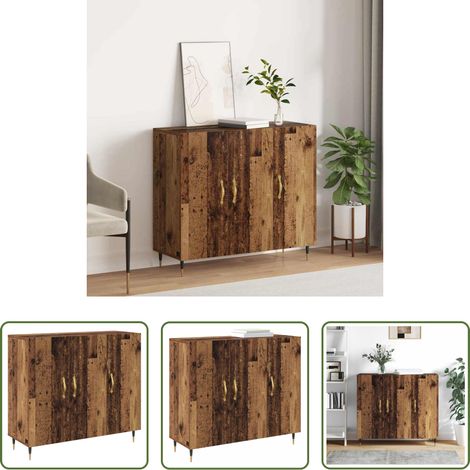Altholz Sideboard - Sideboard Altholz 90 x 34 x 80 cm Holzwerkstoff (1/5)