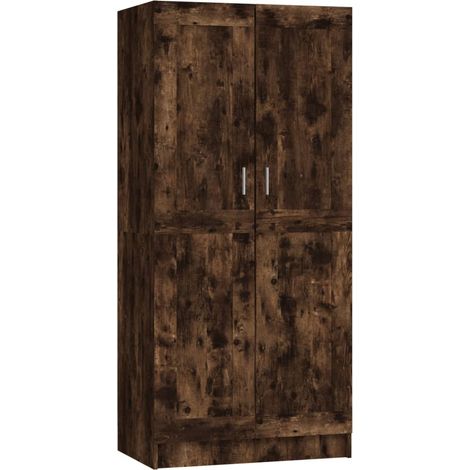 Armadio Rovere Fumo 82,5x51,5x180 cm in Legno Multistrato vidaXL (1/5)