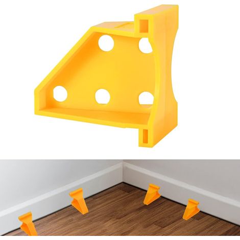 (20 pièces, jaune) Lot professionnel de 20 cales pour pose de sols stratifiés, vinyle et parquet, espacements précis de (1/4”) et (1/2”), réutilisables, faciles à utiliser