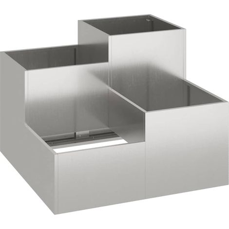 Maison Exclusive - Gartenblumentopf Silber 100 x 100 x 60 cm Edel