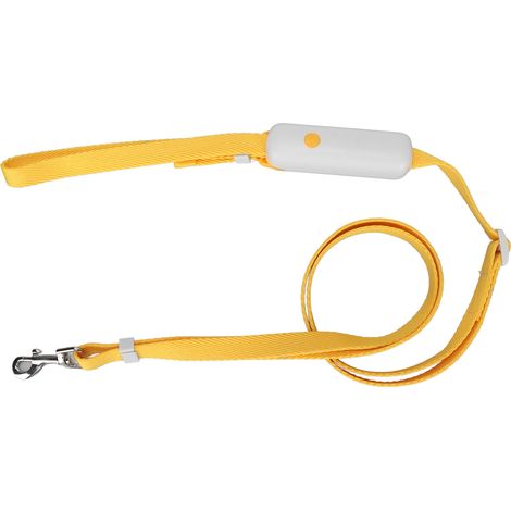 Laisse rétractable et multifonctionnelle élégante en nylon blanc avec boucle de réglage, anneau de suspension et mousqueton (1/5)