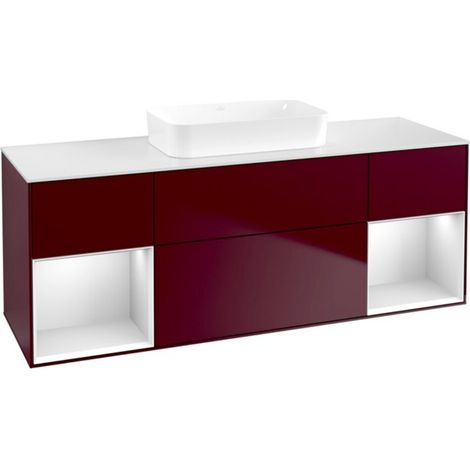 V&B Waschtischunterschrank Finion 160x60,3x50,1cm, Reg wh. m Lac, Peo Matt (1/2)