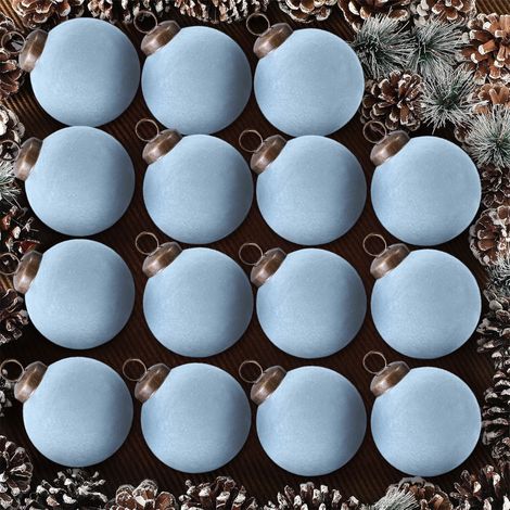 Boules De Décoration De Noël - 15 Pièces - Texture Velours - Diamètre 6 Cm - Pour Arbre À Noël Porte Mur Et Intérieur (1/5)